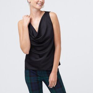 J. Crew Black Sleeveless Cowl Neck Top - M
